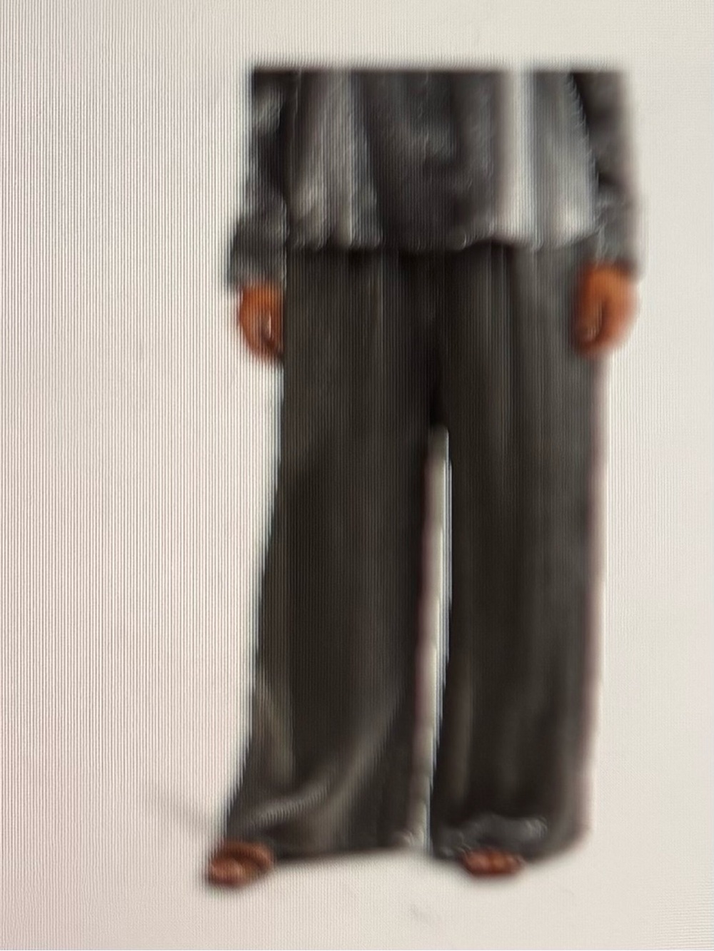 Nordstrom Wide Leg Satin Pants in Charcoal